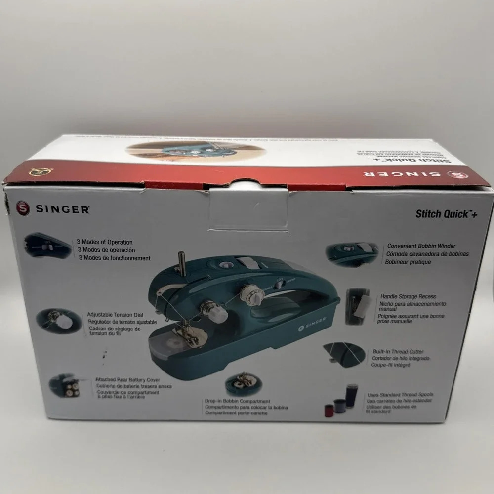 SINGER Stitch Quick + CORDLESS PORTABLE MENDING MACHINE SEWING Teal Color